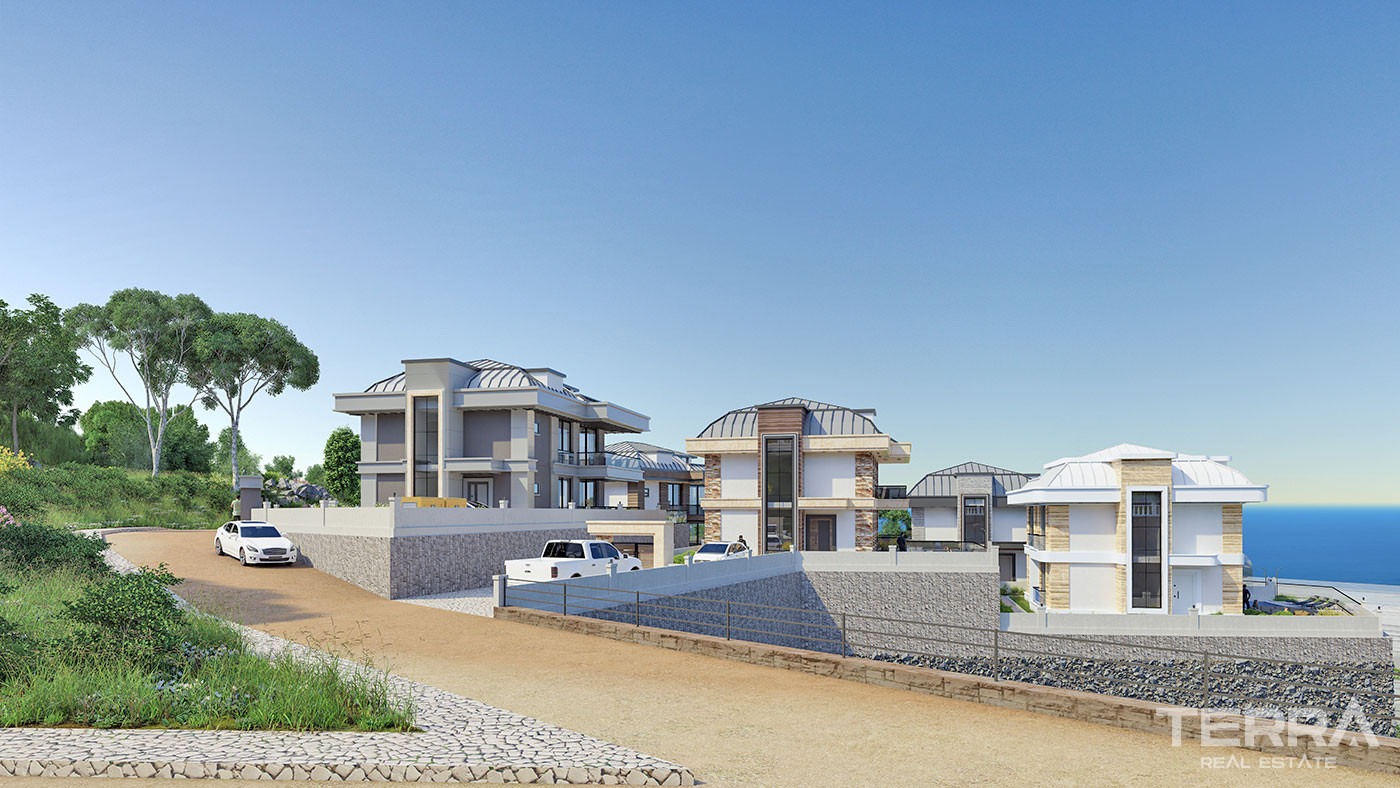 High Quality Villas with Private Pool and Elevator in Yeşilöz, Alanya - 63858