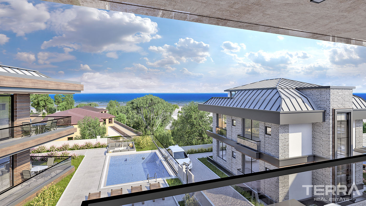 High Quality Villas with Private Pool and Elevator in Yeşilöz, Alanya - 63864