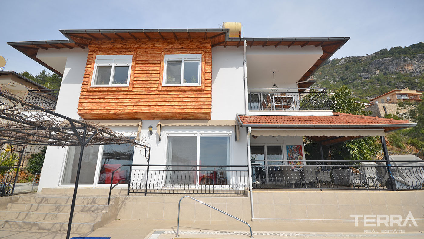 Willa 4+1z rynku wtórnego z widokiem na morze w Alanyi, Tepe - 63976