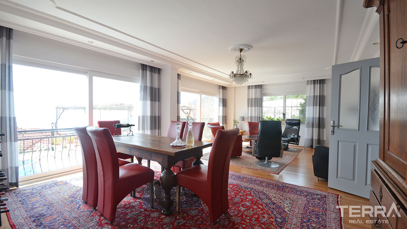 Willa 4+1z rynku wtórnego z widokiem na morze w Alanyi, Tepe - 63987