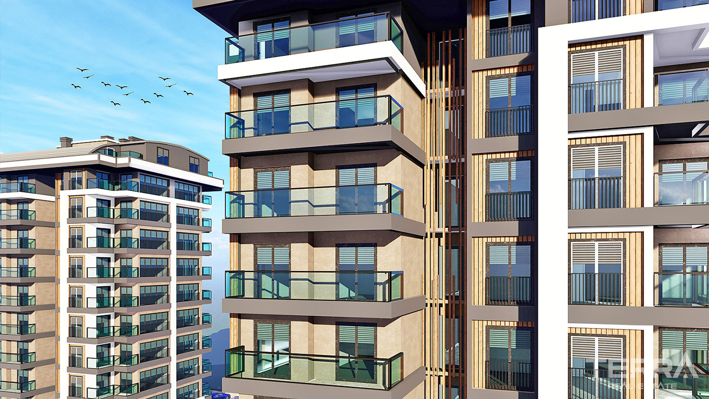 Niesamowite apartamenty z widokiem na morze w Avsallar w Alanyi - 64134