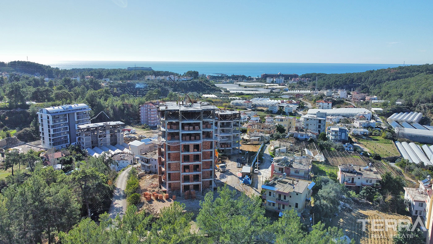Niesamowite apartamenty z widokiem na morze w Avsallar w Alanyi - 64147