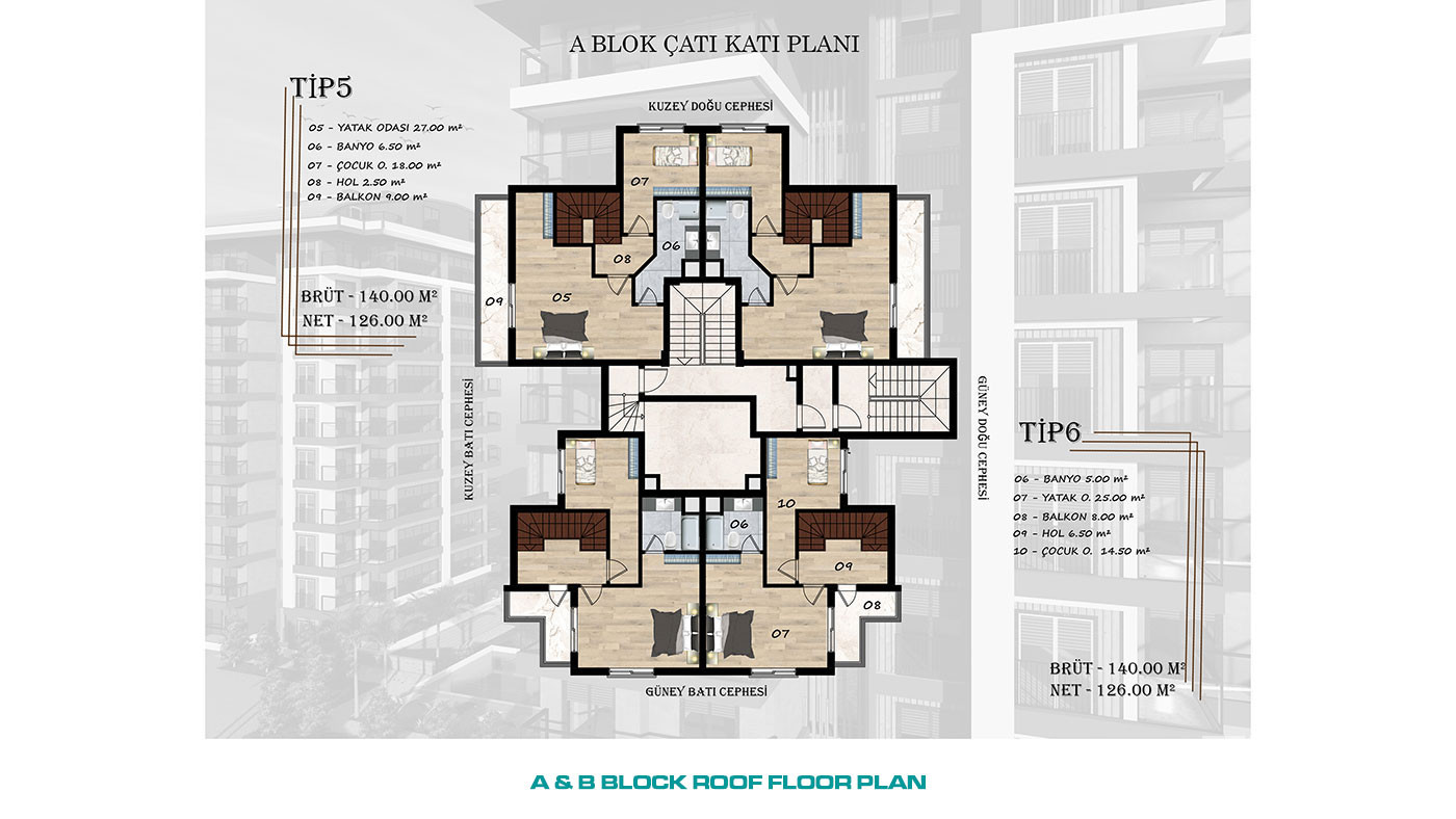 Niesamowite apartamenty z widokiem na morze w Avsallar w Alanyi - 64175