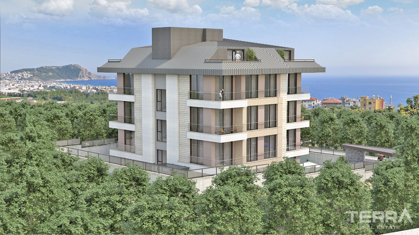 Centrally Located Apartments in Alanya with Outstanding Sea View