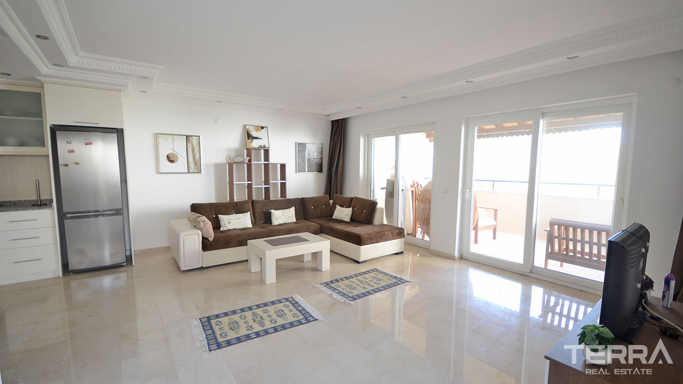 Apartament w Alanyi, Kargıcak w kompleksie z widokiem na morze - 64789