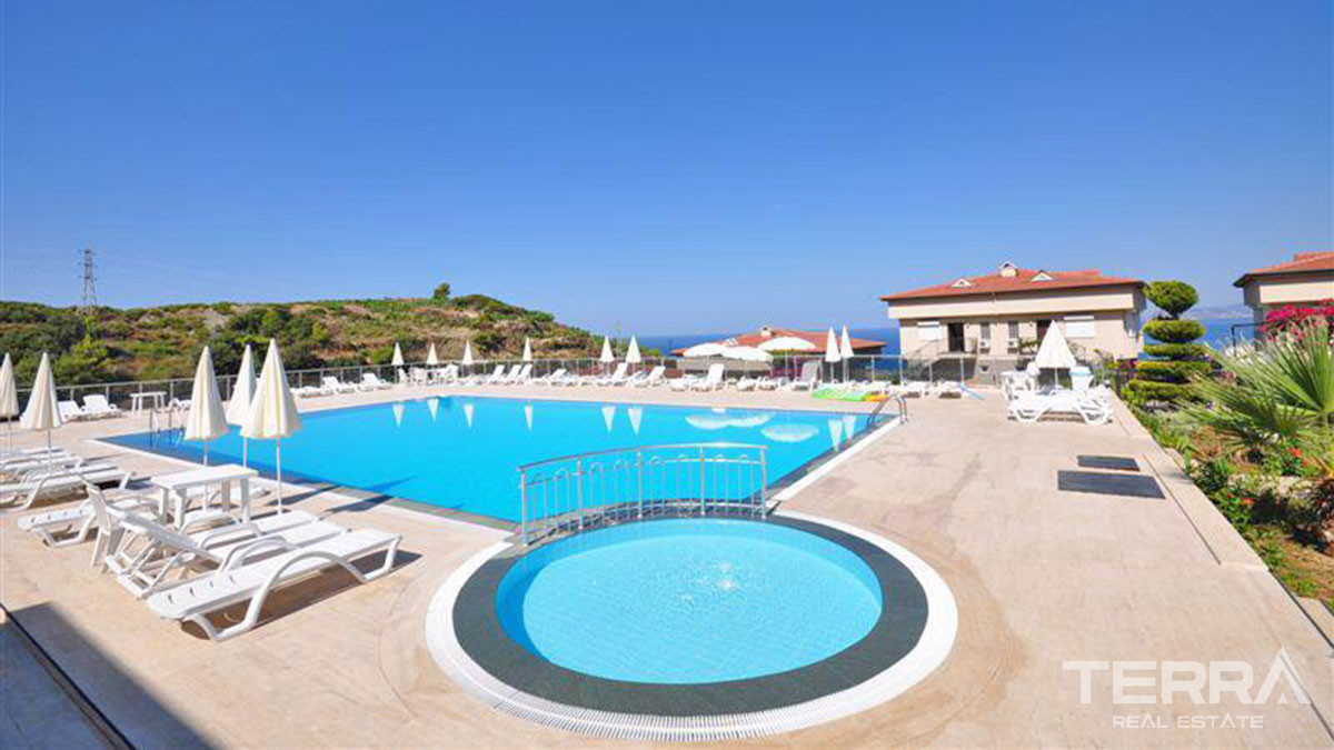 Apartament w Alanyi, Kargıcak w kompleksie z widokiem na morze - 65217