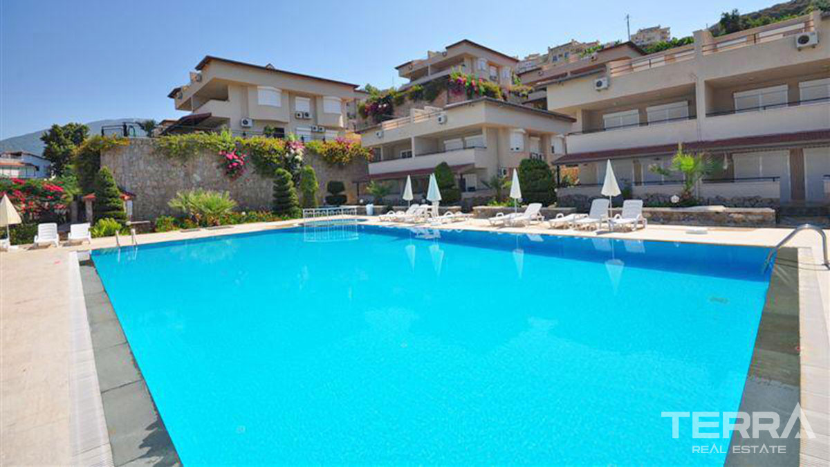 Apartament w Alanyi, Kargıcak w kompleksie z widokiem na morze - 65227