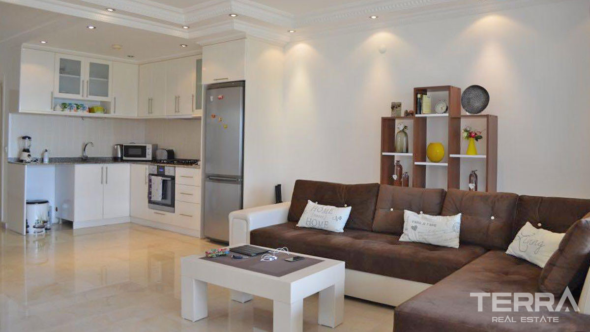 Apartament w Alanyi, Kargıcak w kompleksie z widokiem na morze - 65232