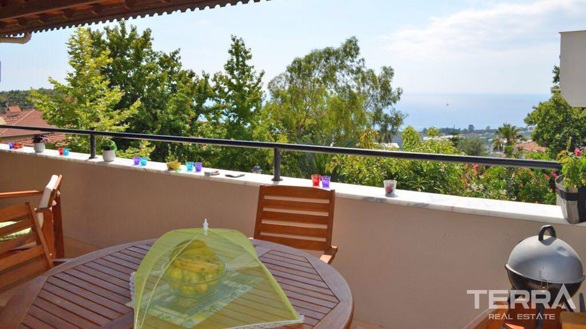 Apartament w Alanyi, Kargıcak w kompleksie z widokiem na morze - 65234