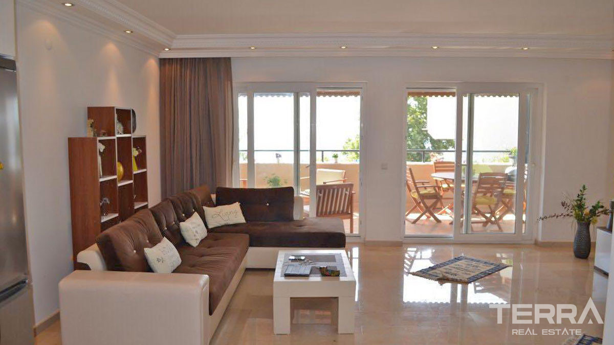 Apartament w Alanyi, Kargıcak w kompleksie z widokiem na morze - 65238
