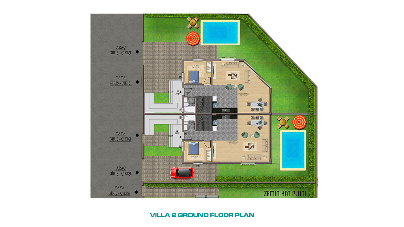 Riverfront Villas with Private Pool and Garden in Belek - 65180