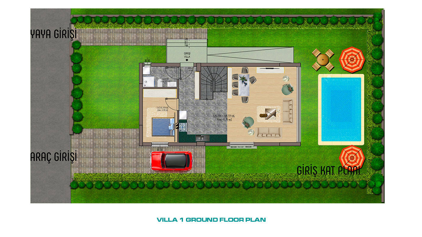 Riverfront Villas with Private Pool and Garden in Belek - 65183