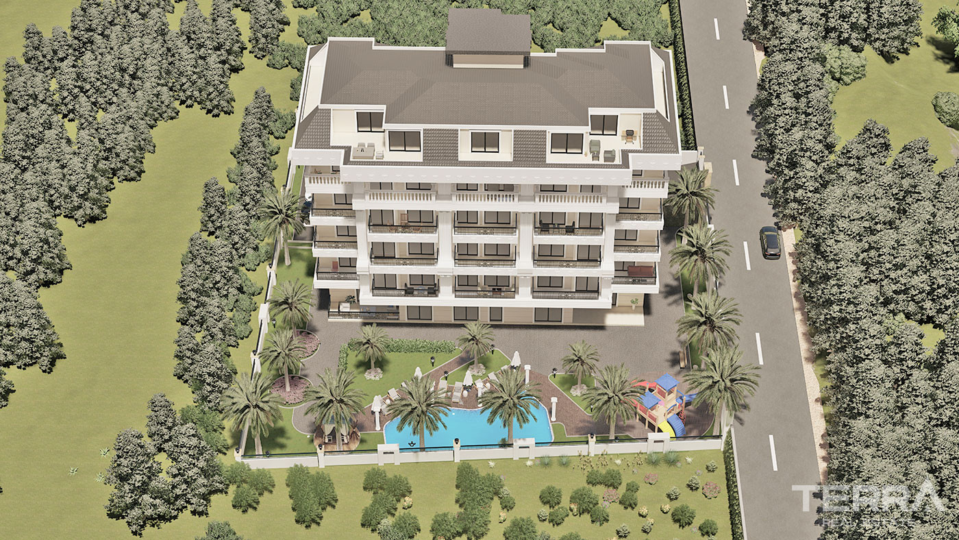 Luxus-Apartments in Alanya in Kestel mit großzügigen Wohnräumen - 65583