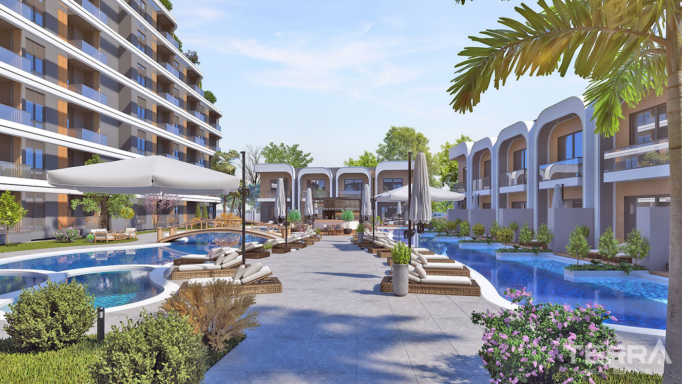 2+1 Townhouses with Private Access to the Pool in Antalya, Altıntaş - 66411