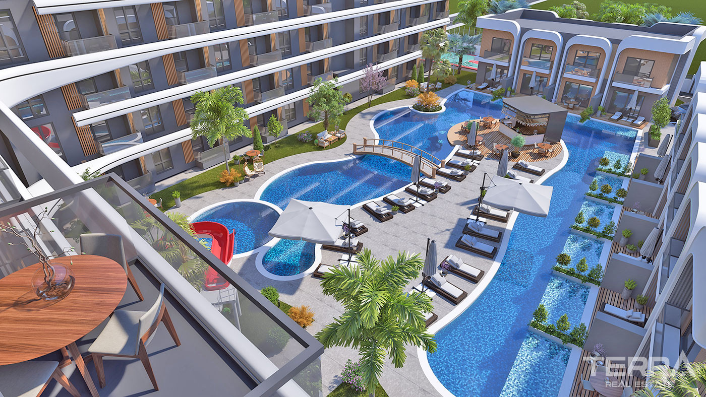 2+1 Townhouses with Private Access to the Pool in Antalya, Altıntaş - 66416