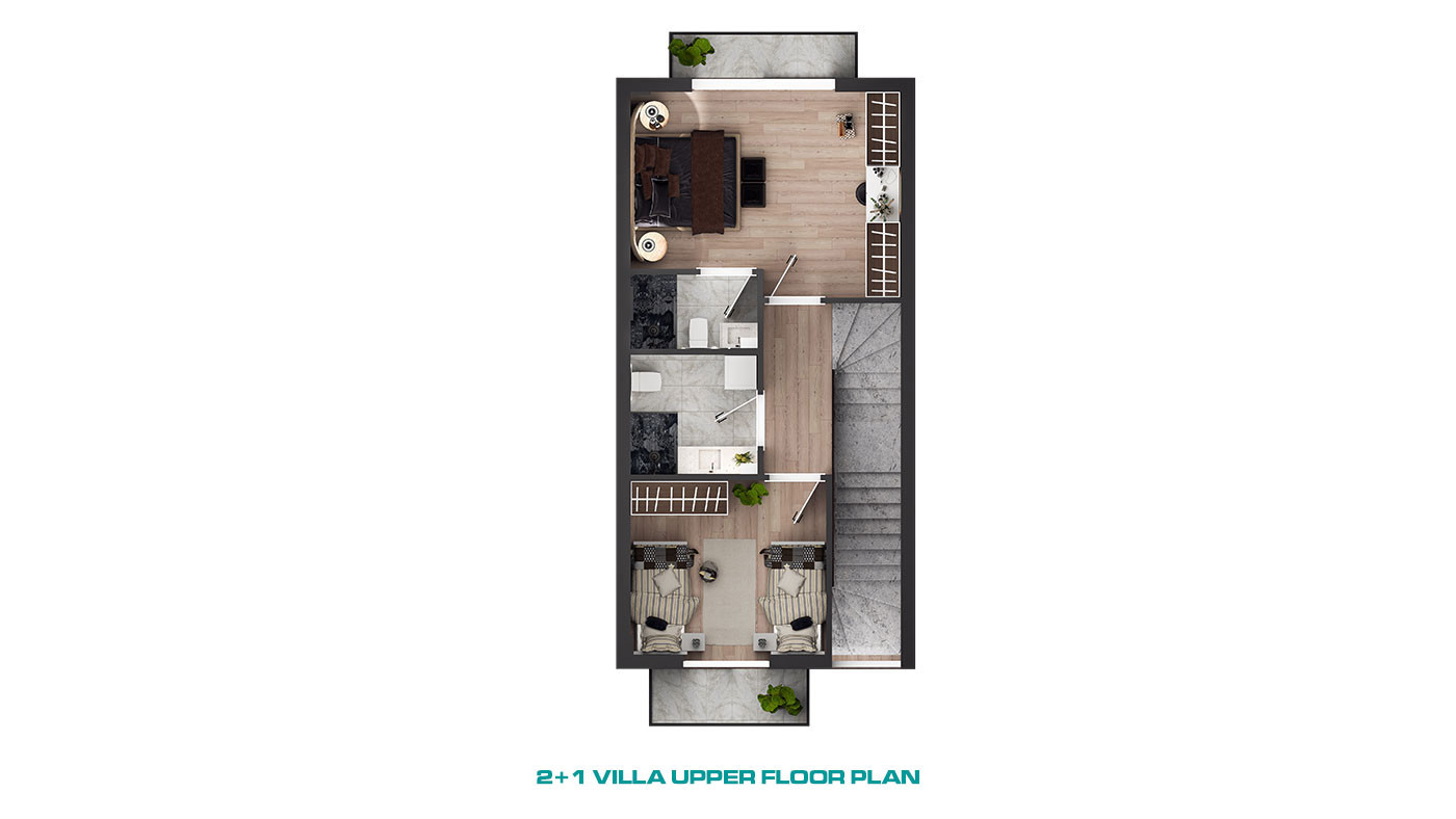 2+1 Townhouses with Private Access to the Pool in Antalya, Altıntaş - 66426