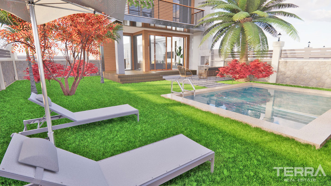 5+1 Townhouses with Swimming Pool and Garden in Antalya Döşemealtı - 66600