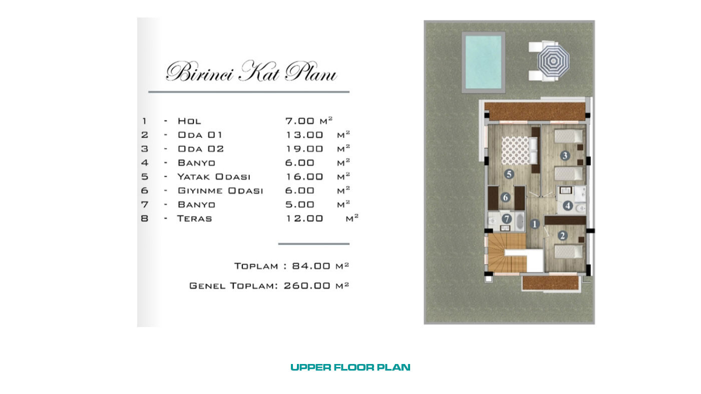 5+1 Townhouses with Swimming Pool and Garden in Antalya Döşemealtı - 66616