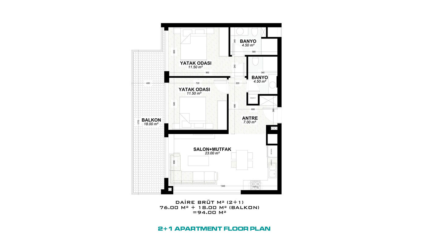 New Antalya Apartments with High Investment Potential in Altıntaş - 66683