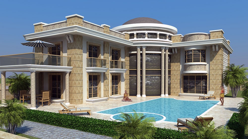 Luxury villas with private swimming pools for sale in Belek