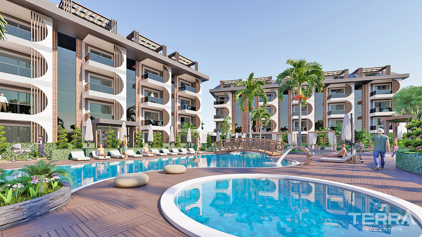 Apartments with Luxury Design in Alanya, Avsallar 350 m to the Beach