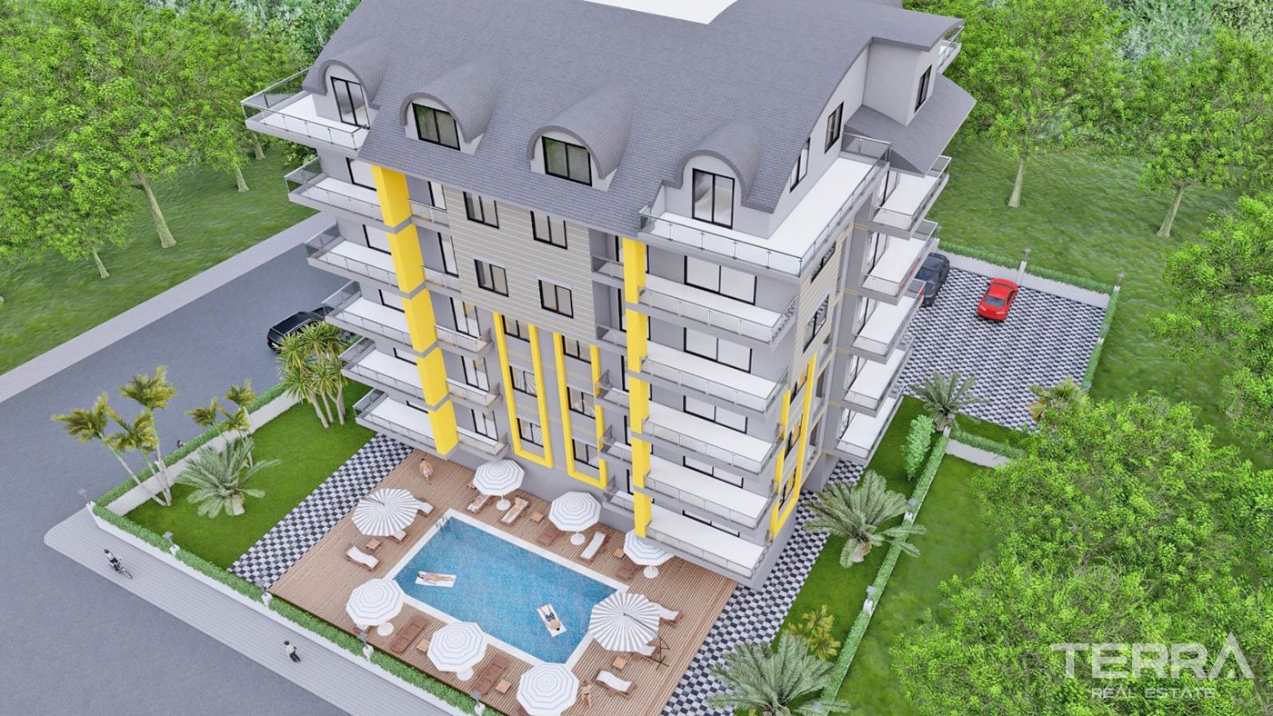 Brand New Apartments in Alanya Avsallar 1 km to the Beach