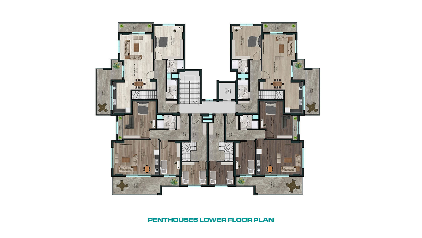 Brand New Apartments in Alanya Avsallar 1 km to the Beach - 68191