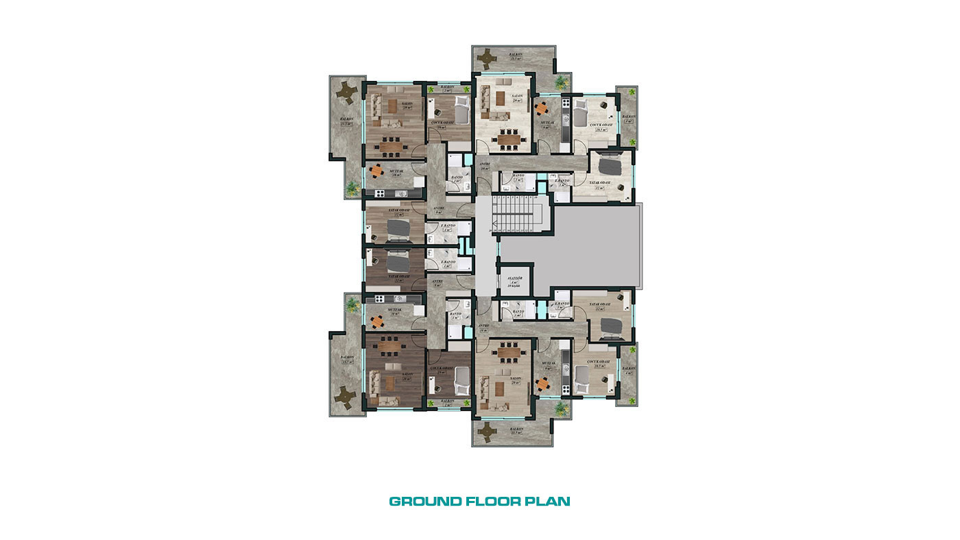 Brand New Apartments in Alanya Avsallar 1 km to the Beach - 68192