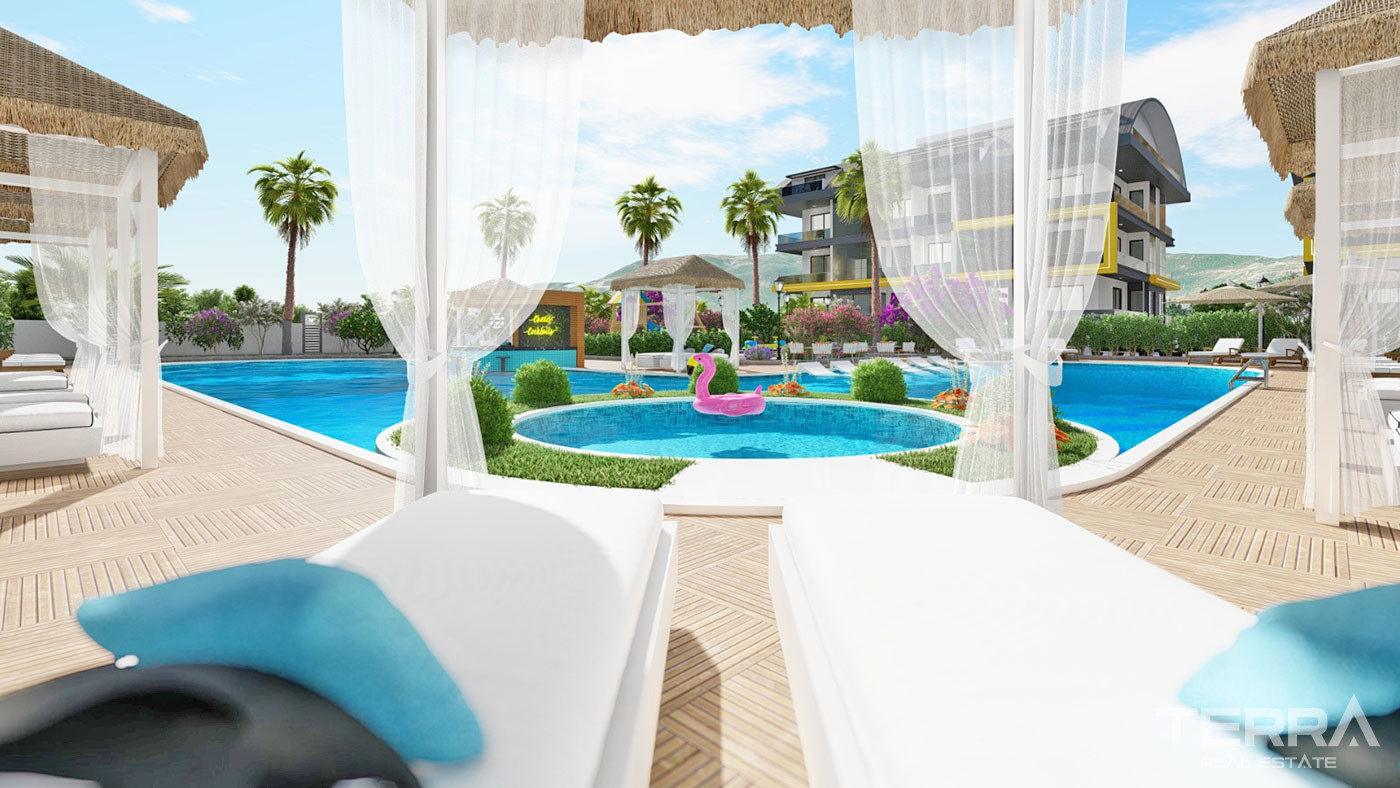 Modern Luxury Flats in Oba, Alanya with Joyful Social Facilities - 68151