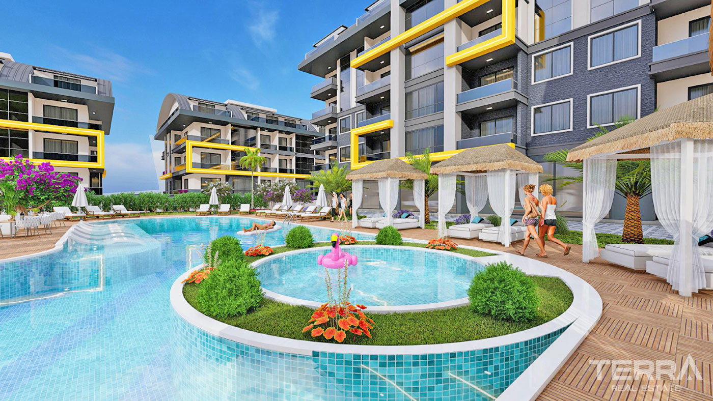 Modern Luxury Flats in Oba, Alanya with Joyful Social Facilities - 68152