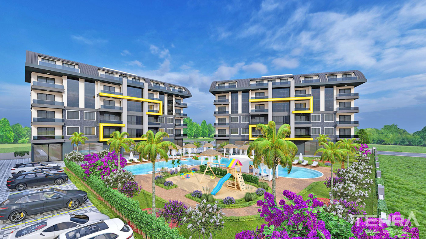 Modern Luxury Flats in Oba, Alanya with Joyful Social Facilities - 68154