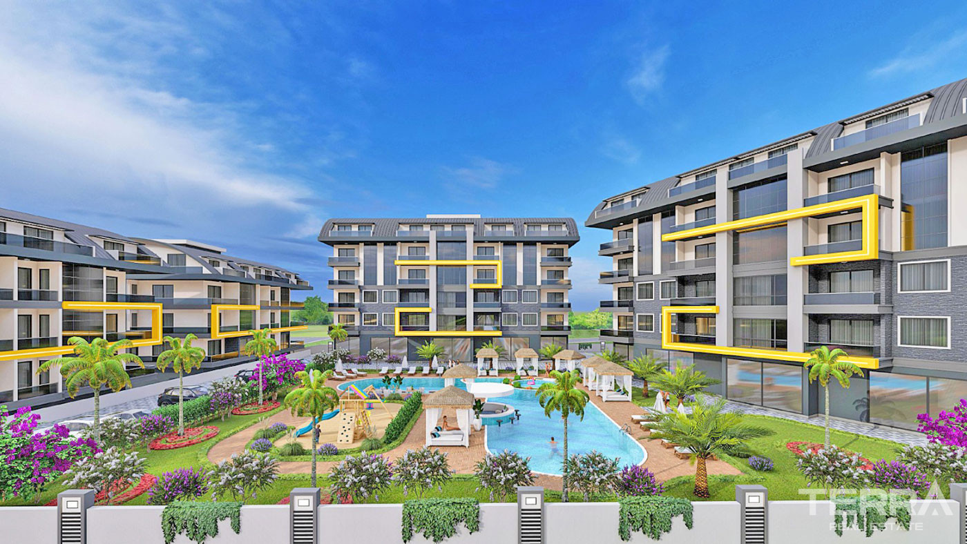 Modern Luxury Flats in Oba, Alanya with Joyful Social Facilities