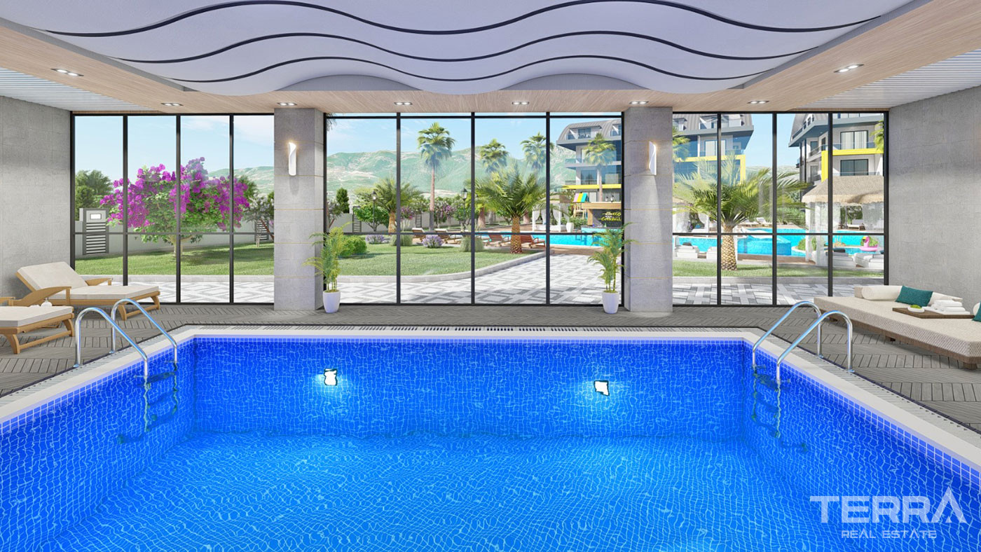 Modern Luxury Flats in Oba, Alanya with Joyful Social Facilities - 68160