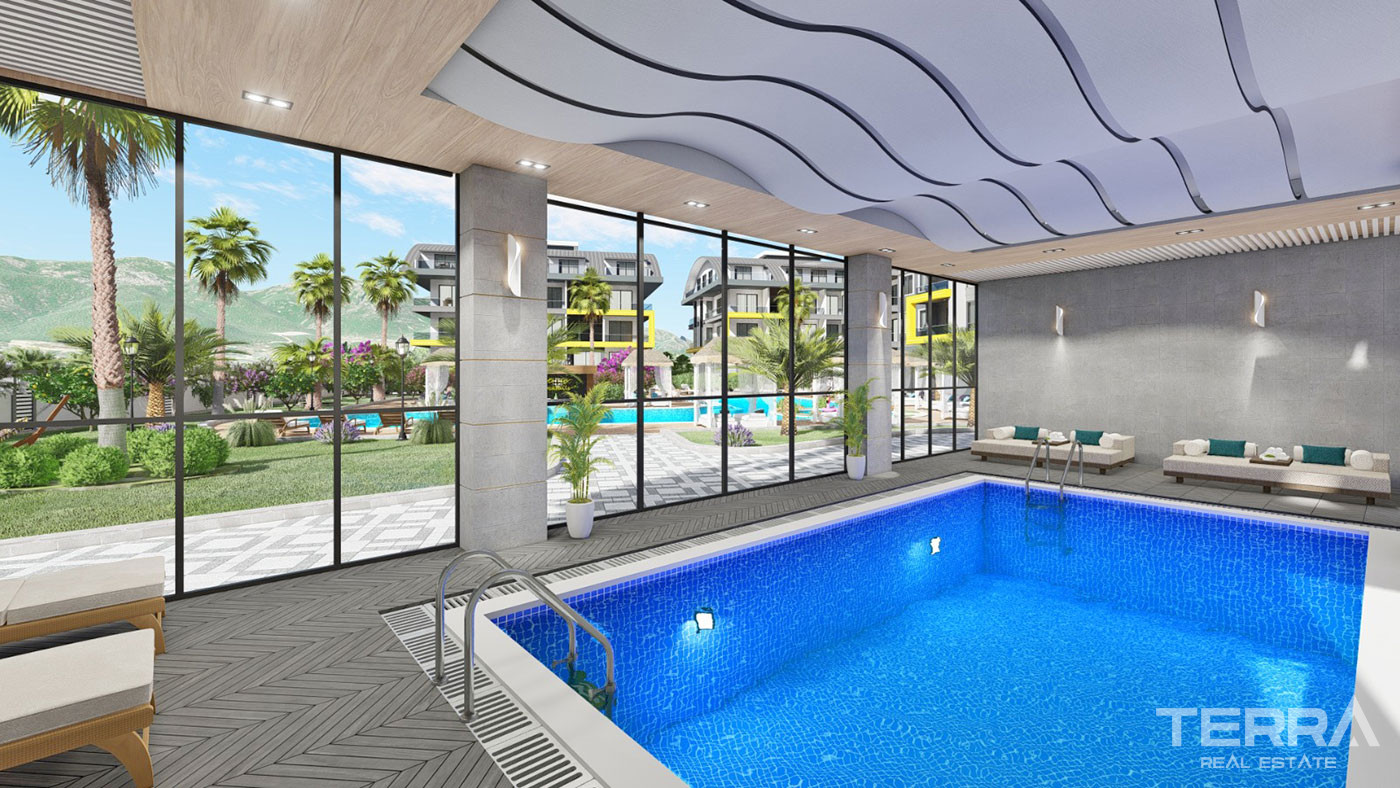 Modern Luxury Flats in Oba, Alanya with Joyful Social Facilities - 68161