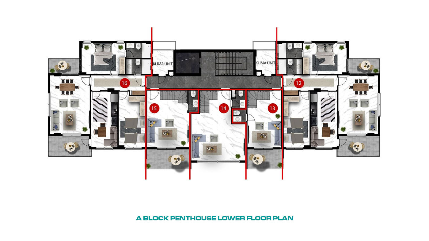 Modern Luxury Flats in Oba, Alanya with Joyful Social Facilities - 68166