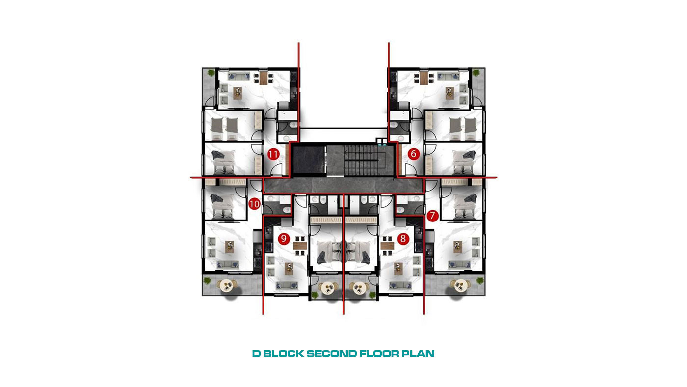Modern Luxury Flats in Oba, Alanya with Joyful Social Facilities - 68170