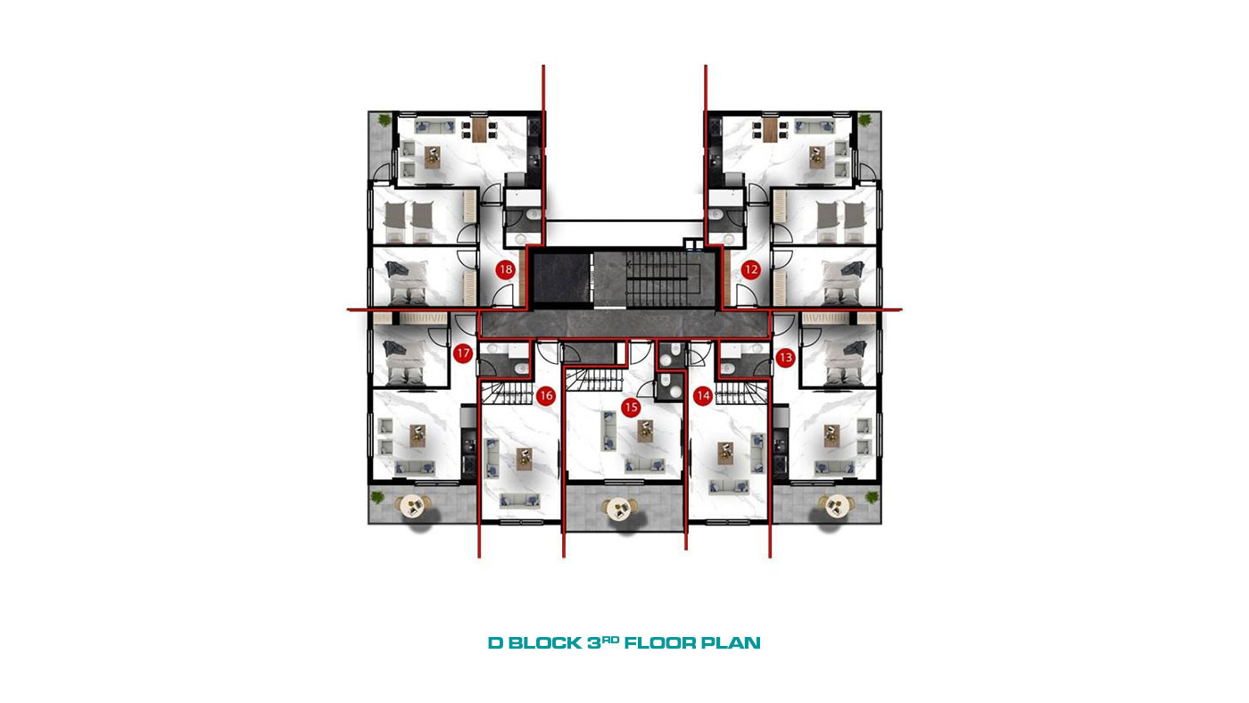 Modern Luxury Flats in Oba, Alanya with Joyful Social Facilities - 68171
