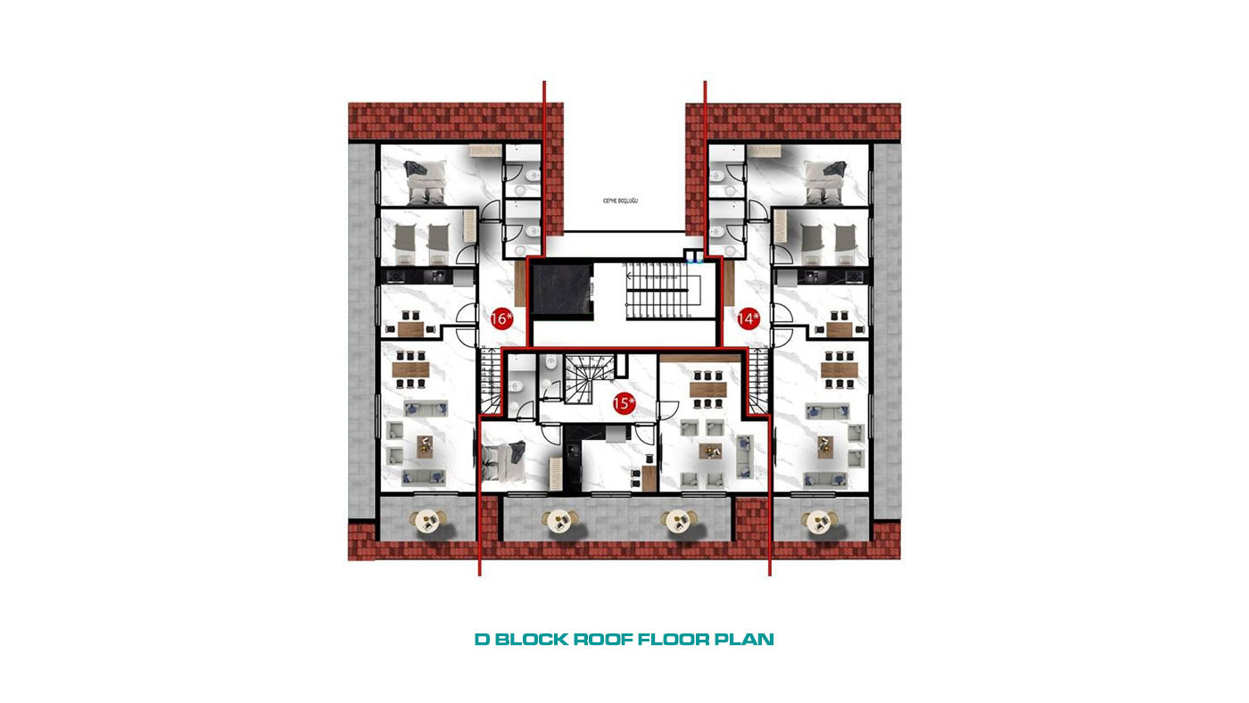 Modern Luxury Flats in Oba, Alanya with Joyful Social Facilities - 68172