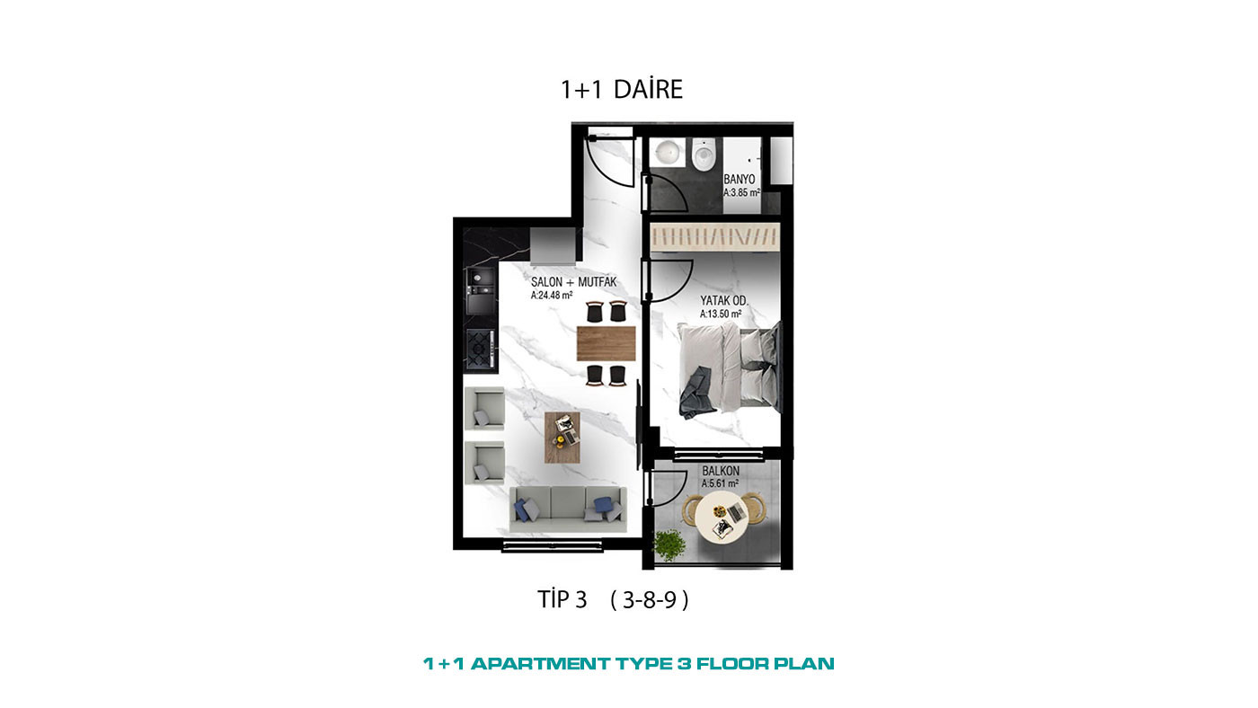 Modern Luxury Flats in Oba, Alanya with Joyful Social Facilities - 68175