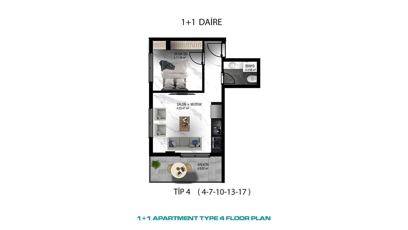 Modern Luxury Flats in Oba, Alanya with Joyful Social Facilities - 68176