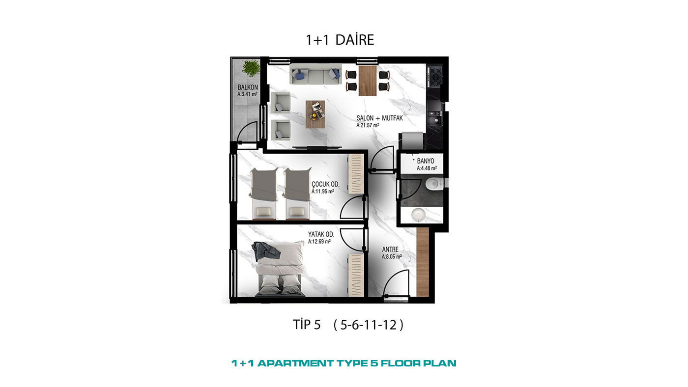 Modern Luxury Flats in Oba, Alanya with Joyful Social Facilities - 68177