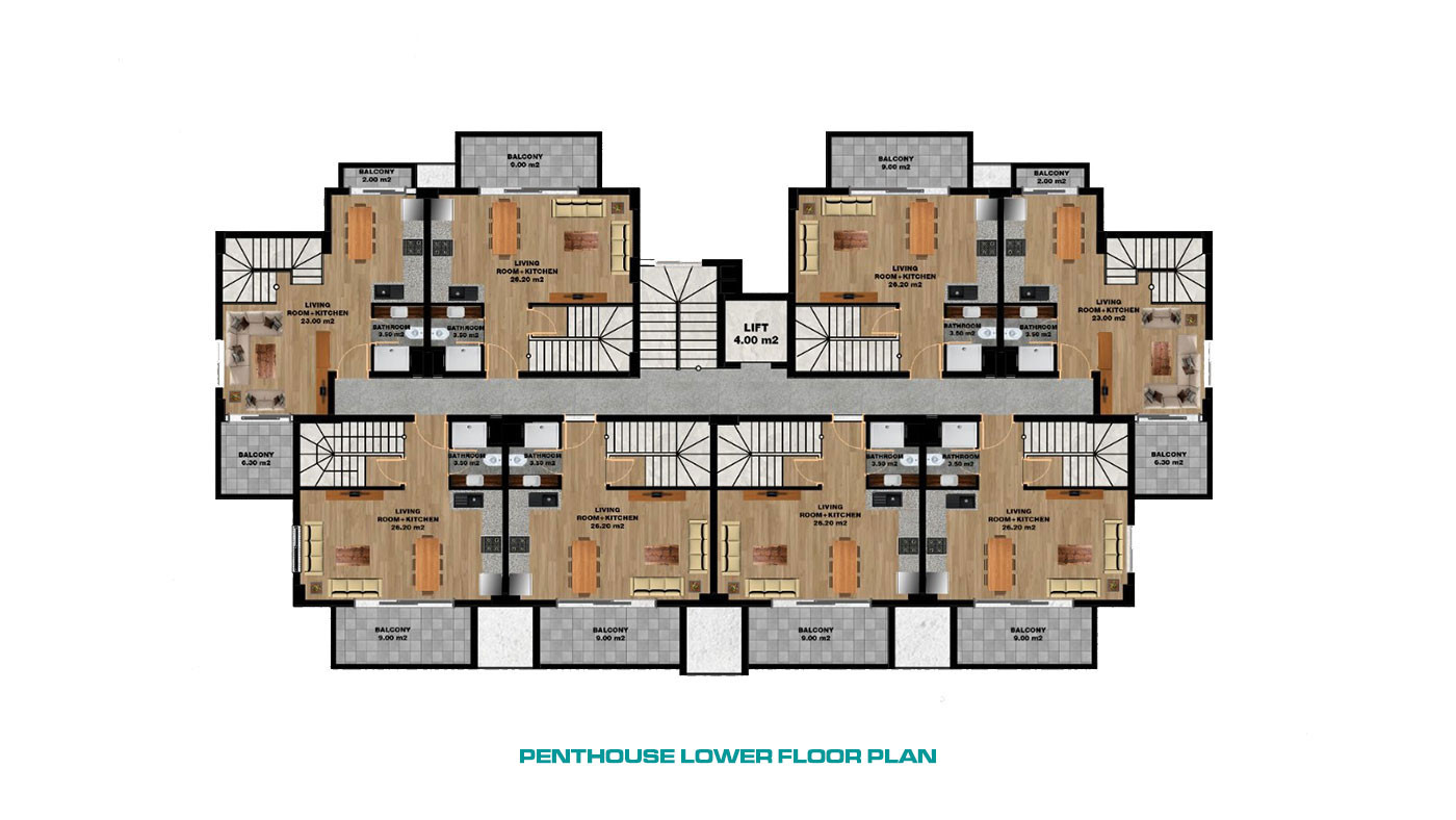 Well-Located Apartments in Alanya, Avsallar with Modern Design - 68416