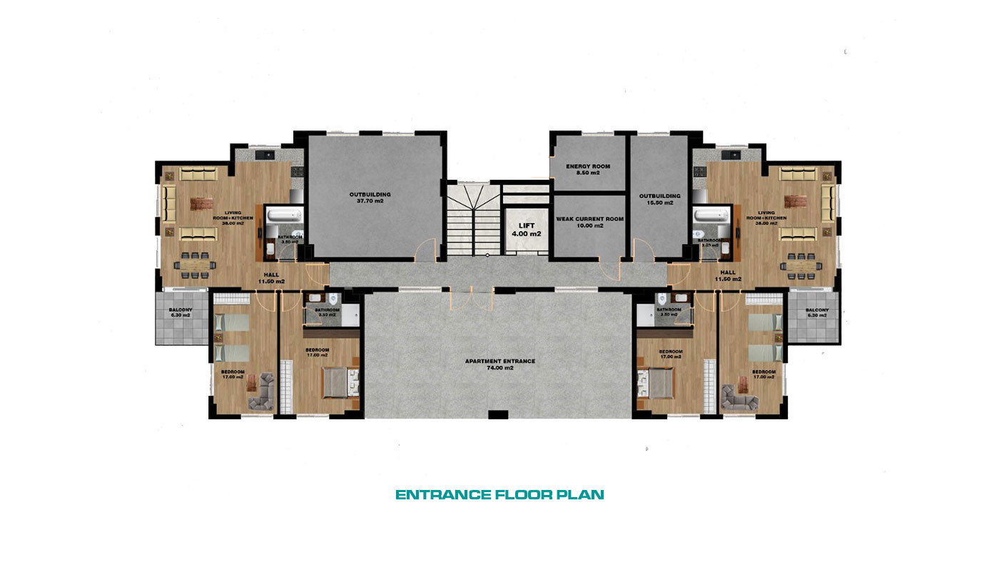 Well-Located Apartments in Alanya, Avsallar with Modern Design - 68418