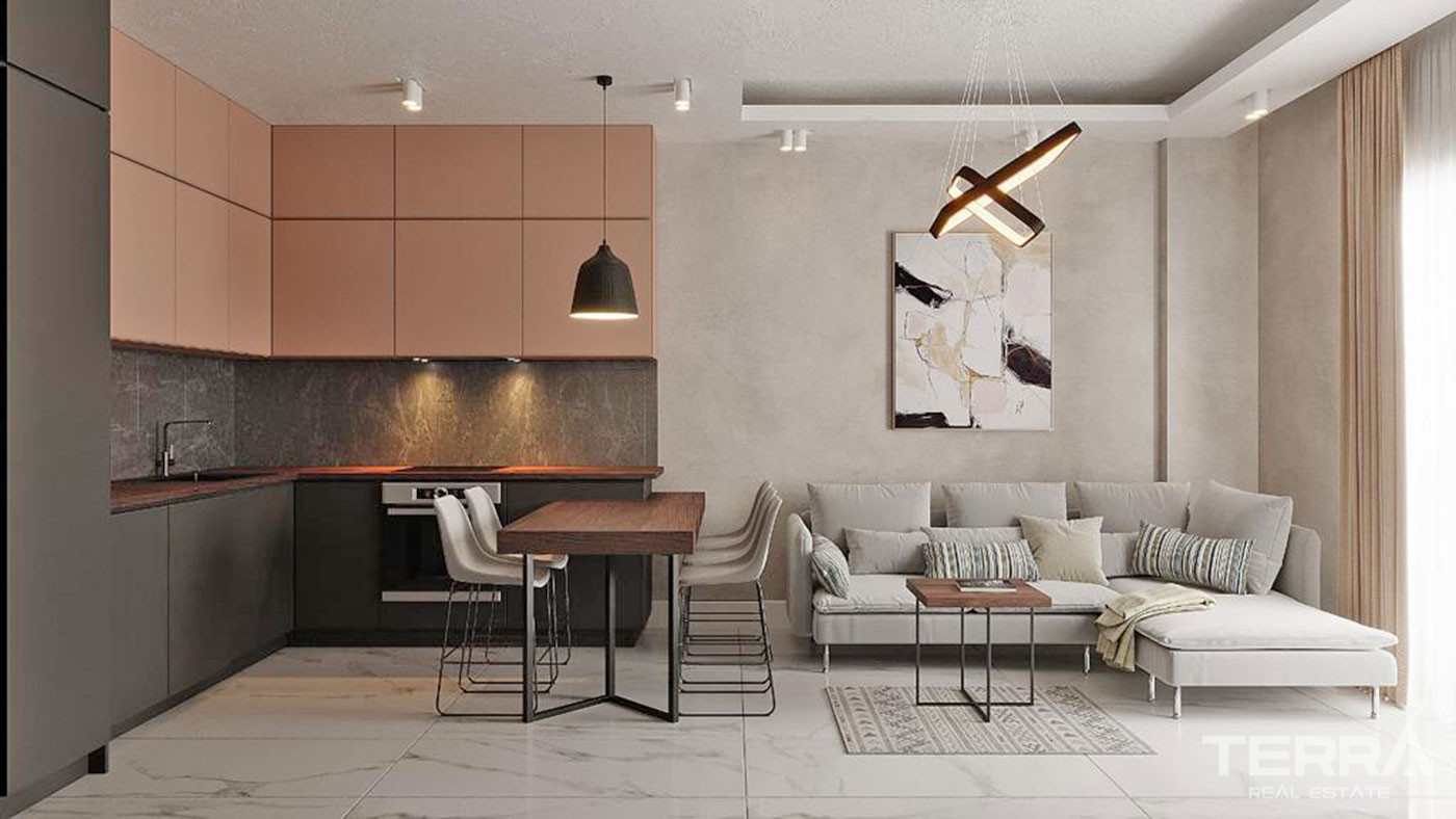 Well-Located Apartments in Alanya, Avsallar with Modern Design - 68427