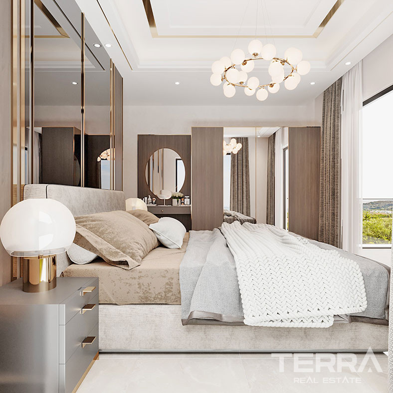 Semi-Detached Alanya Villas with Private Pool in Avsallar - 68583