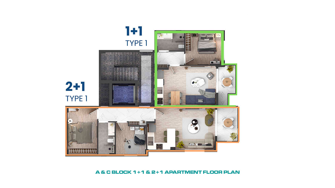 Modern Antalya Apartments with Luxury Complex Amenities in Altıntaş - 68698
