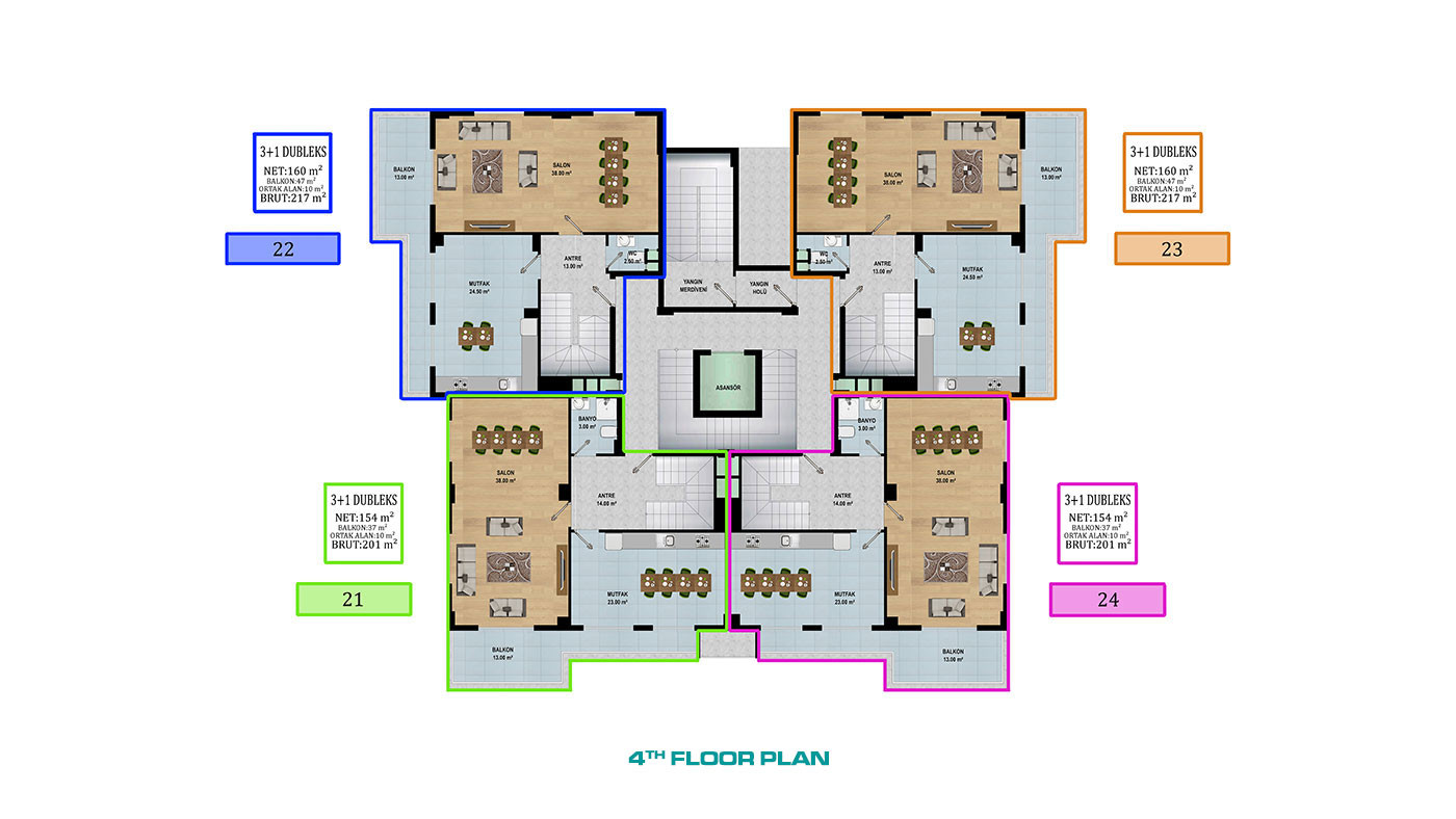 Luxury Flats for Sale in Alanya Oba Suitable for Investment - 68784