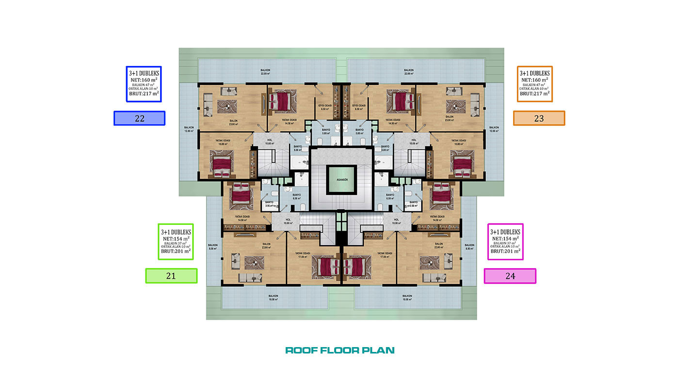 Luxury Flats for Sale in Alanya Oba Suitable for Investment - 68787