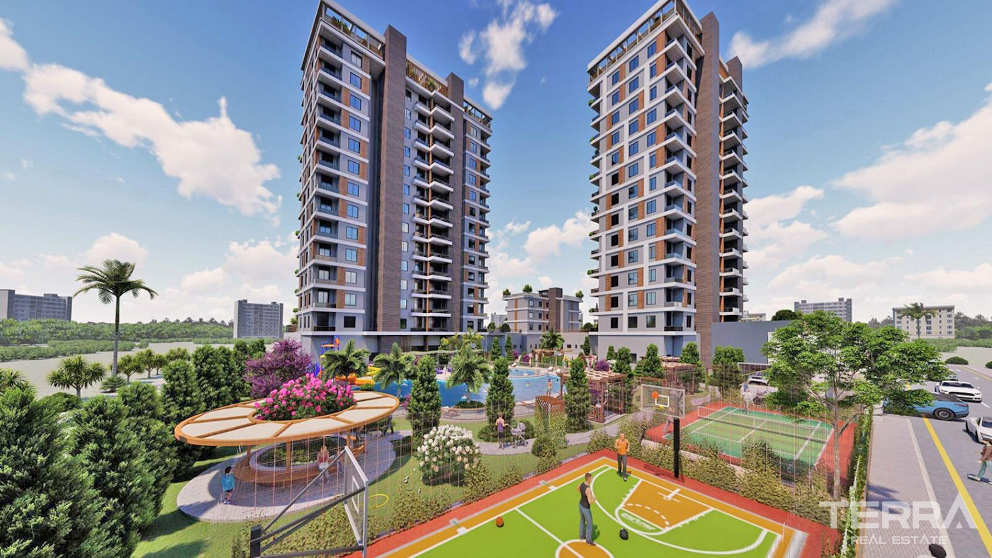 Sea View Apartments in a Luxury Complex with Aquapark in Mersin TERRA