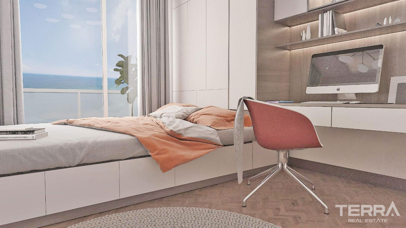 Sun-Soaked Sea View Apartments in Tece, Mersin Close to the Beach - 69126